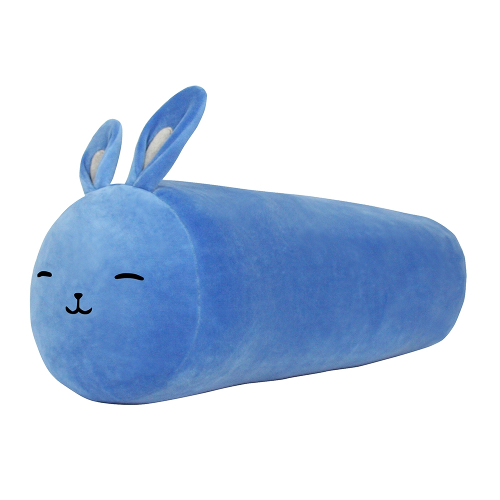 兔子圓筒長抱枕-寶石藍產品圖