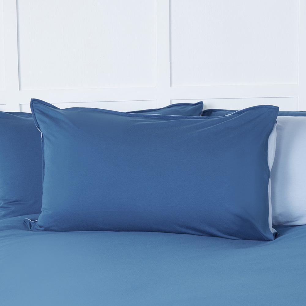LINE FRIENDS｜熊大啟程 雙人被套+枕套三件組-藍產品圖
