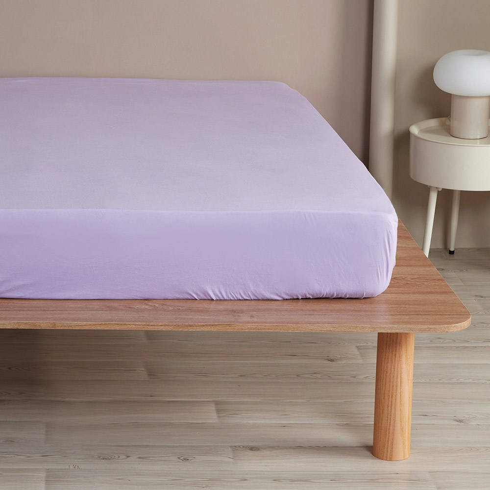純棉素面床包-薰衣草紫產品圖