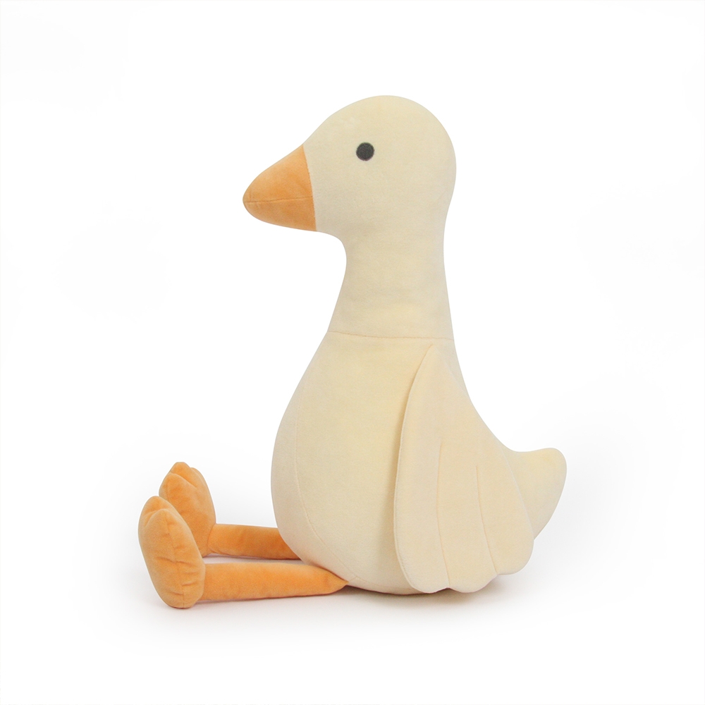 大鵝坐姿抱枕-鵝絨黃產品圖